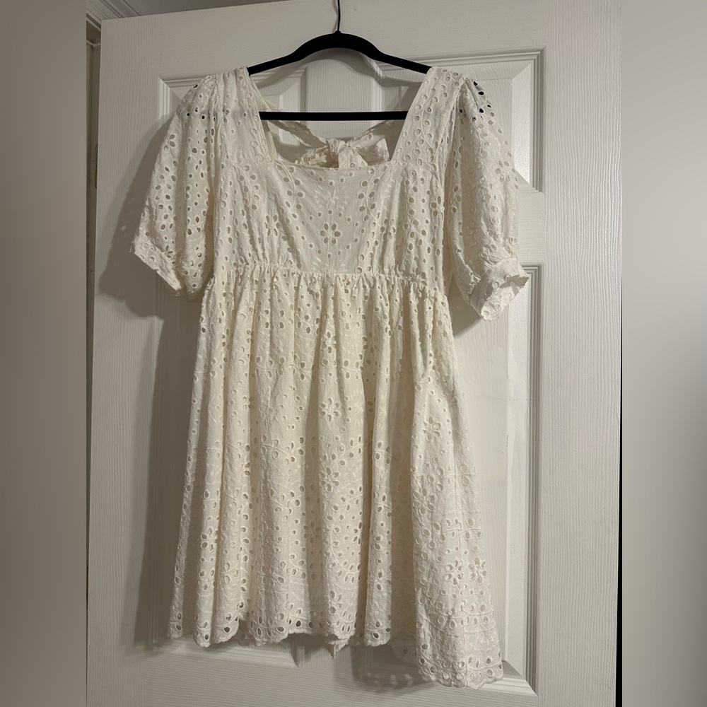 Chelsea & Violet White Eyelet Dress